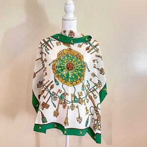 Hermès Les Clés Vintage Silk Scarf, France, Vintage 1970s